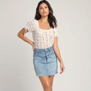 the Whimsy Ivory Lace bodysuit